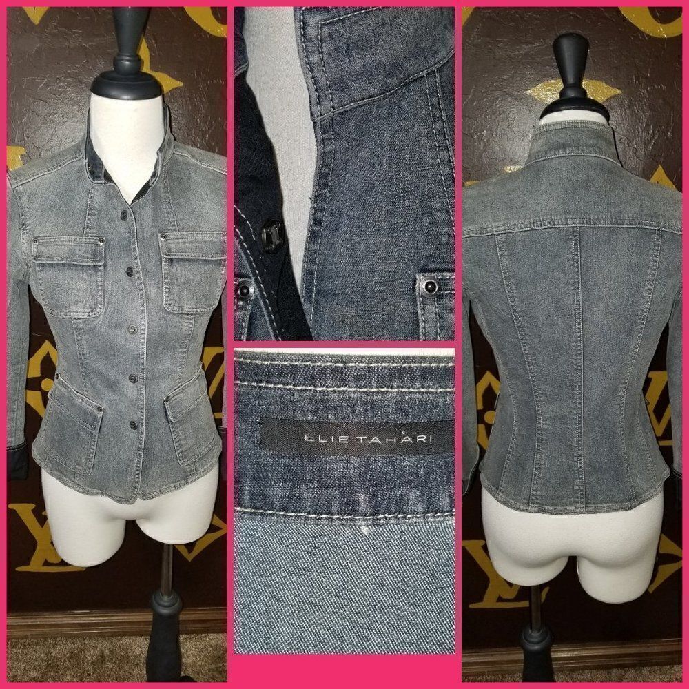 Elie Tahari Denim Long sleeve top